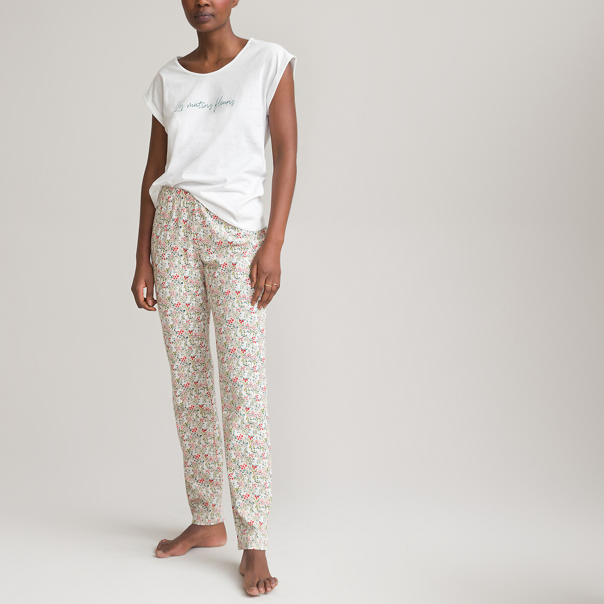 Femmes Pyjama-Set lingerie de nuit double pyjama en coton 4260